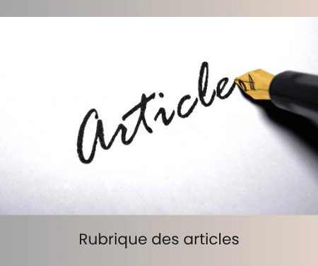 Rubrique des articles